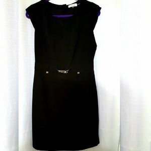 Black Calvin Klein Dress with Gold Buckle